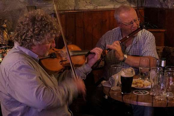 Traditional music session in Conways bar Ramelton Co Donegal Ireland